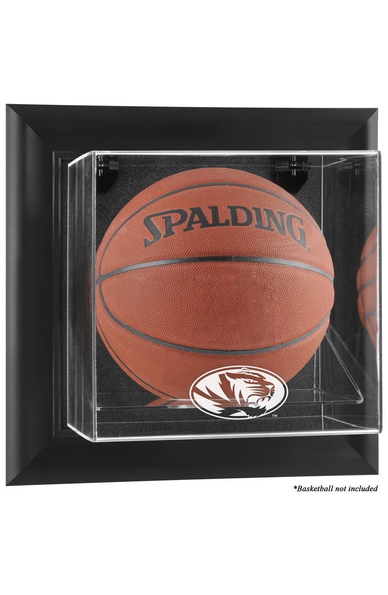 FANATICS AUTHENTIC Missouri Tigers Black Framed Wall-Mountable Basketball Display Case, Main, color, 