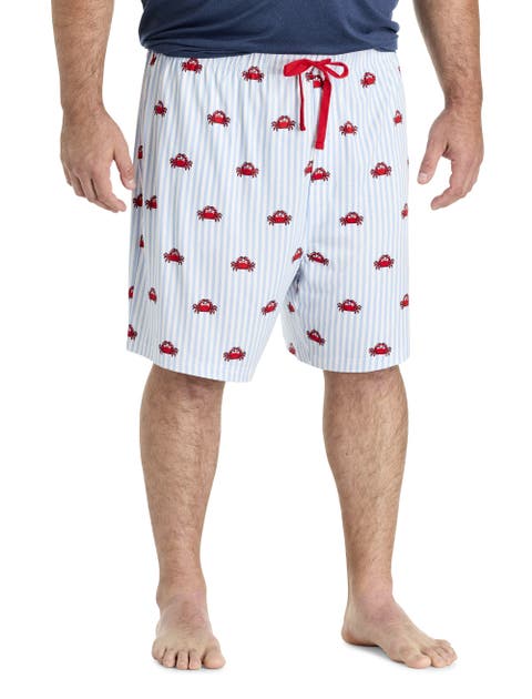 Big & Tall Crab Printed Lounge Shorts