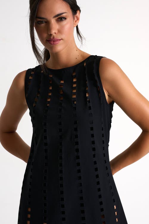 Shan Swim Dress With Mosaic Cutouts In Black