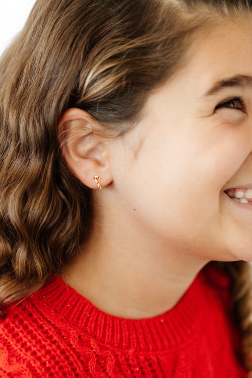 Pip Pop Candy Cane Stud Earrings In Gold