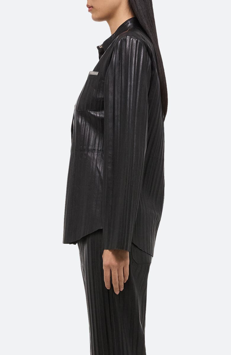 Helmut Lang Pleated Leather Shirt, Alternate, color, 