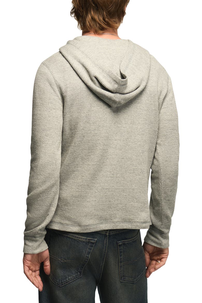 Birdseye Thermal Hoodie, Alternate, color, HEATHER GREY
