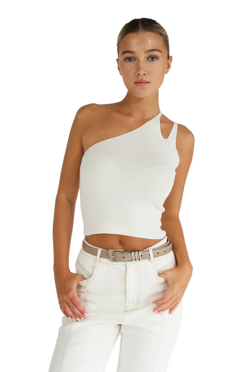Belle & Bloom Symphony Double Strap Knit Crop, Alternate, color, Cream