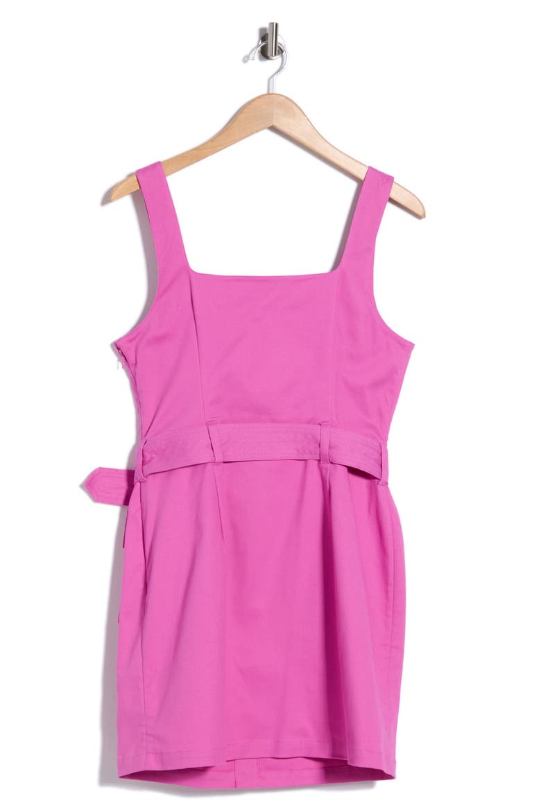 Midy Button Sleeveless Stretch Cotton Minidress, Alternate, color, DUSTY FUCHSIA