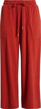 CITY BLUES Crop Wide Leg Drawstring Pants