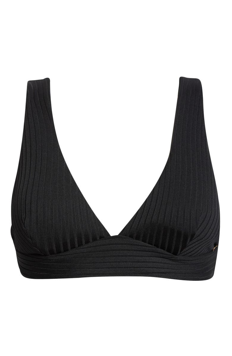 Rip Curl Premium Surf Rib Bikini Top, Main, color, Black