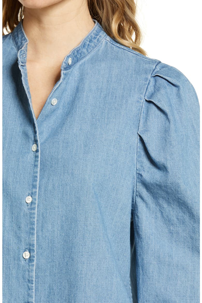 Women's Avery Puff Sleeve Button-Up Shirt, Alternate, color, VICENTE