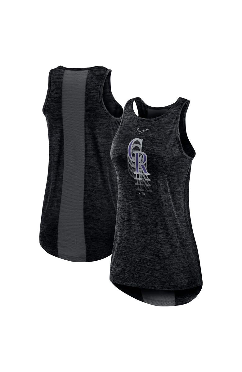 Nike Women's Nike Black Colorado Rockies Logo Fade High Neck Performance Tank Top, Main, color, Black