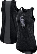 Nike Women's Nike Black Colorado Rockies Logo Fade High Neck Performance Tank Top