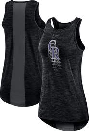 Nike Women's Nike Black Colorado Rockies Logo Fade High Neck Performance Tank Top