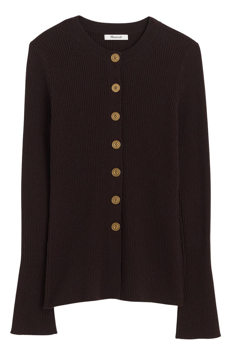 Madewell Longline Cardigan Jacket, Alternate, color, Molasses