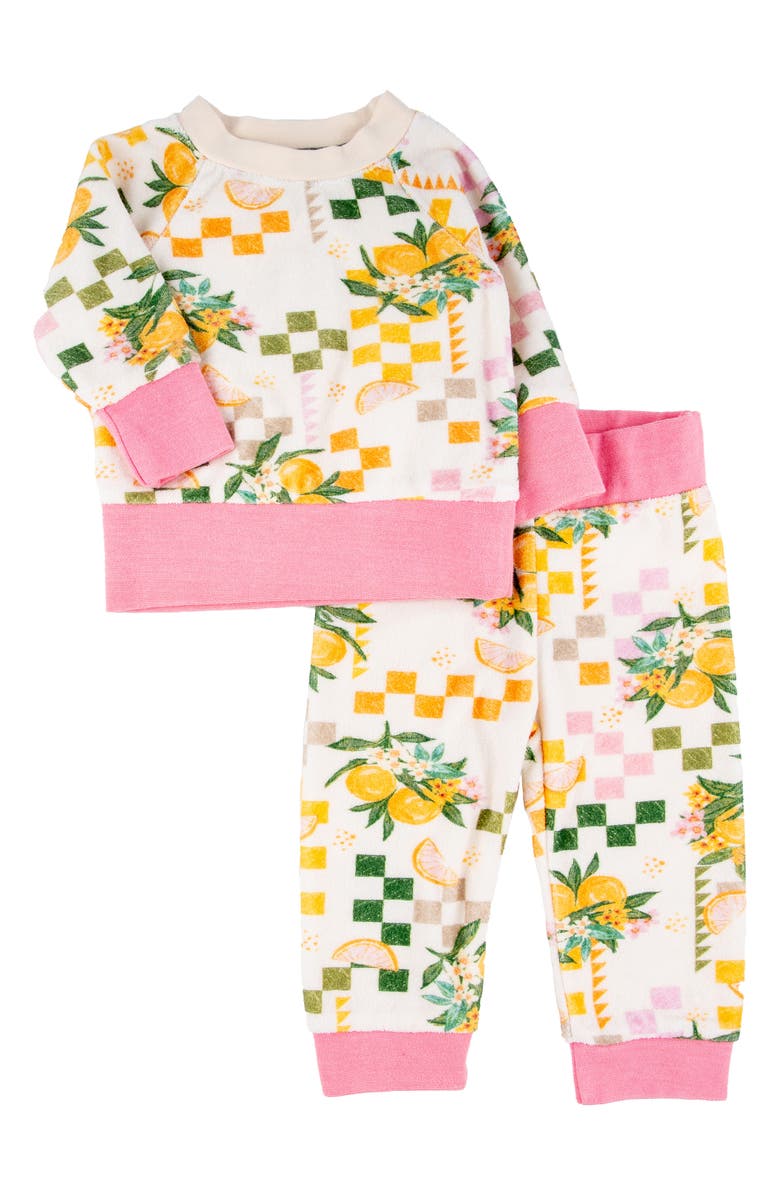 Miki Miette Charlie Citrus Long Sleeve Top & Pants Set, Main, color, 