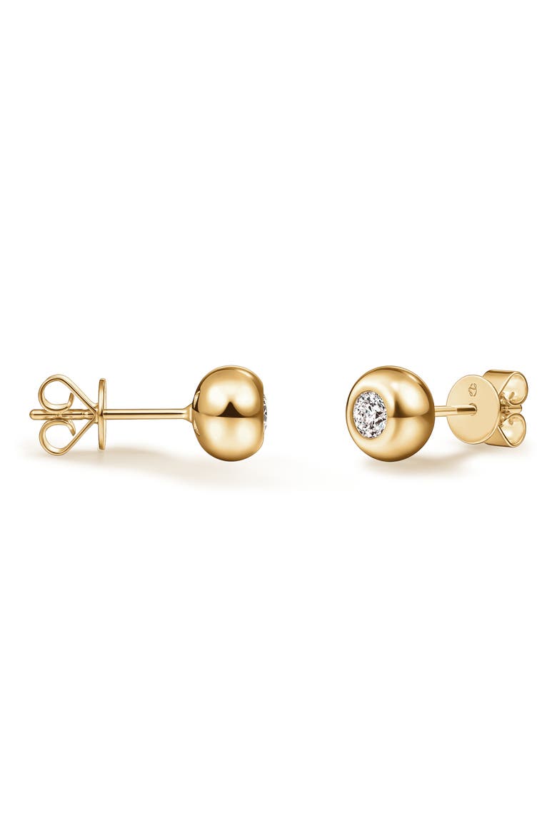 Dream Solo 18k Gold Diamond Stud Earrings, Alternate, color, 18K YELLOW GOLD/DIAMOND