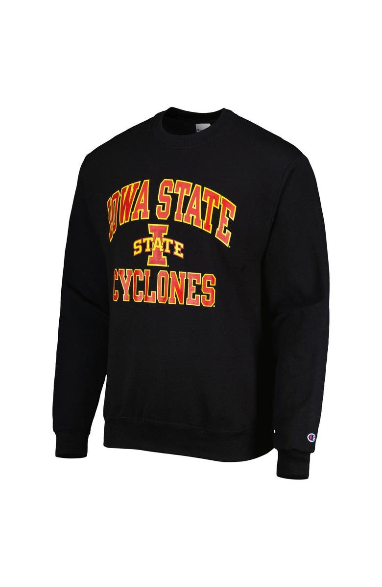 Champion Men's Champion Black Iowa State Cyclones High Motor Pullover Sweatshirt, Alternate, color, Black