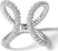 ZARUX Modern Rope Ring with Moissanite stone
