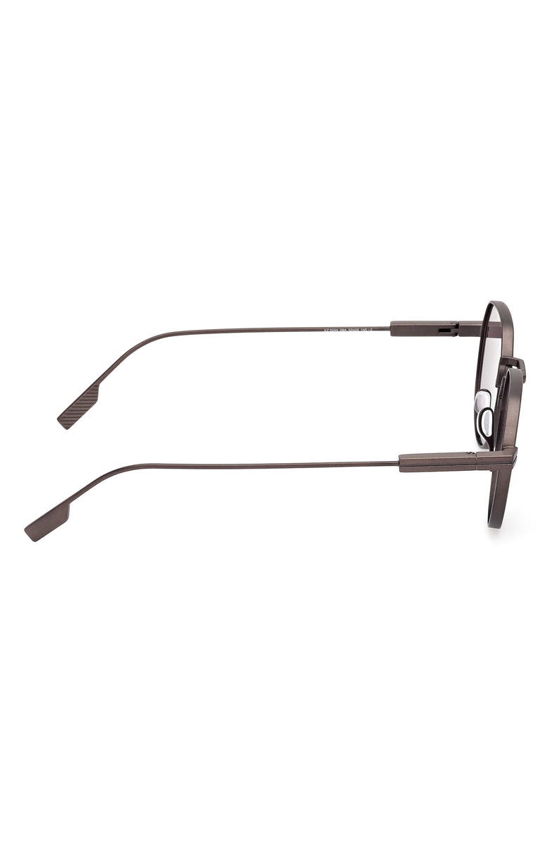 ZEGNA 52mm Round Polarized Sunglasses, Alternate, color,