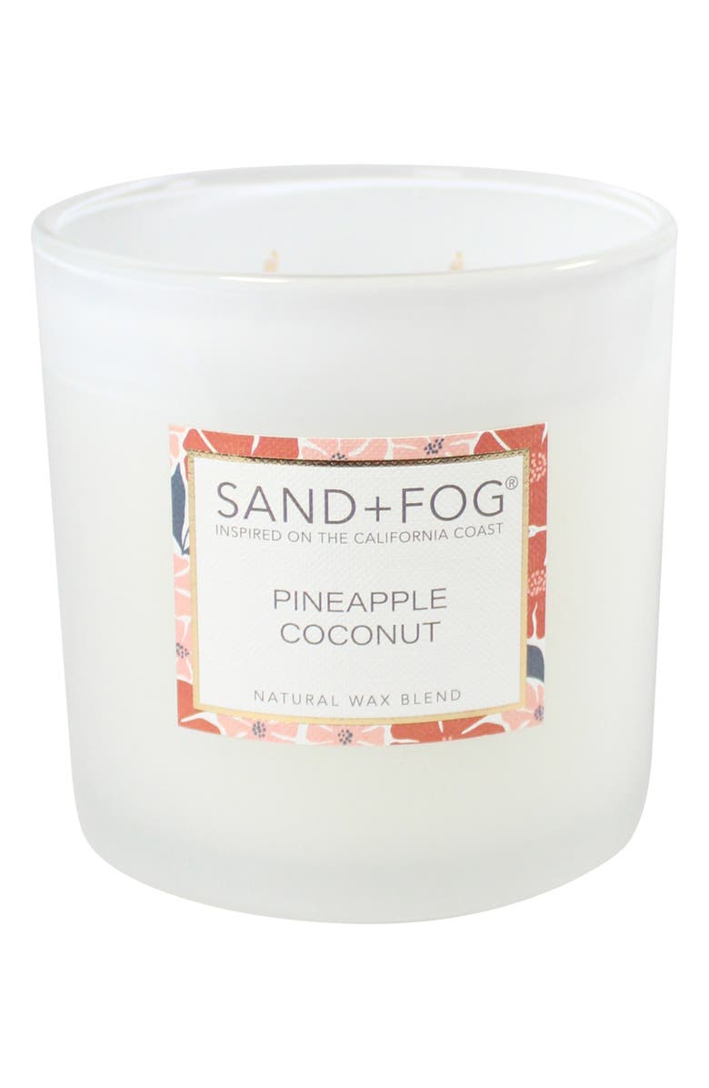 SAND AND FOG Ceramic Lid Candle, Alternate, color, Pineapple Coconut
