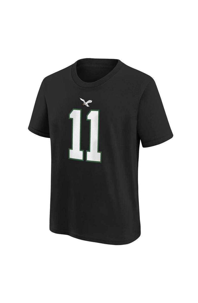 Nike Youth Nike A.J. Brown Black Philadelphia Eagles Player Name & Number T-Shirt, Alternate, color, Black