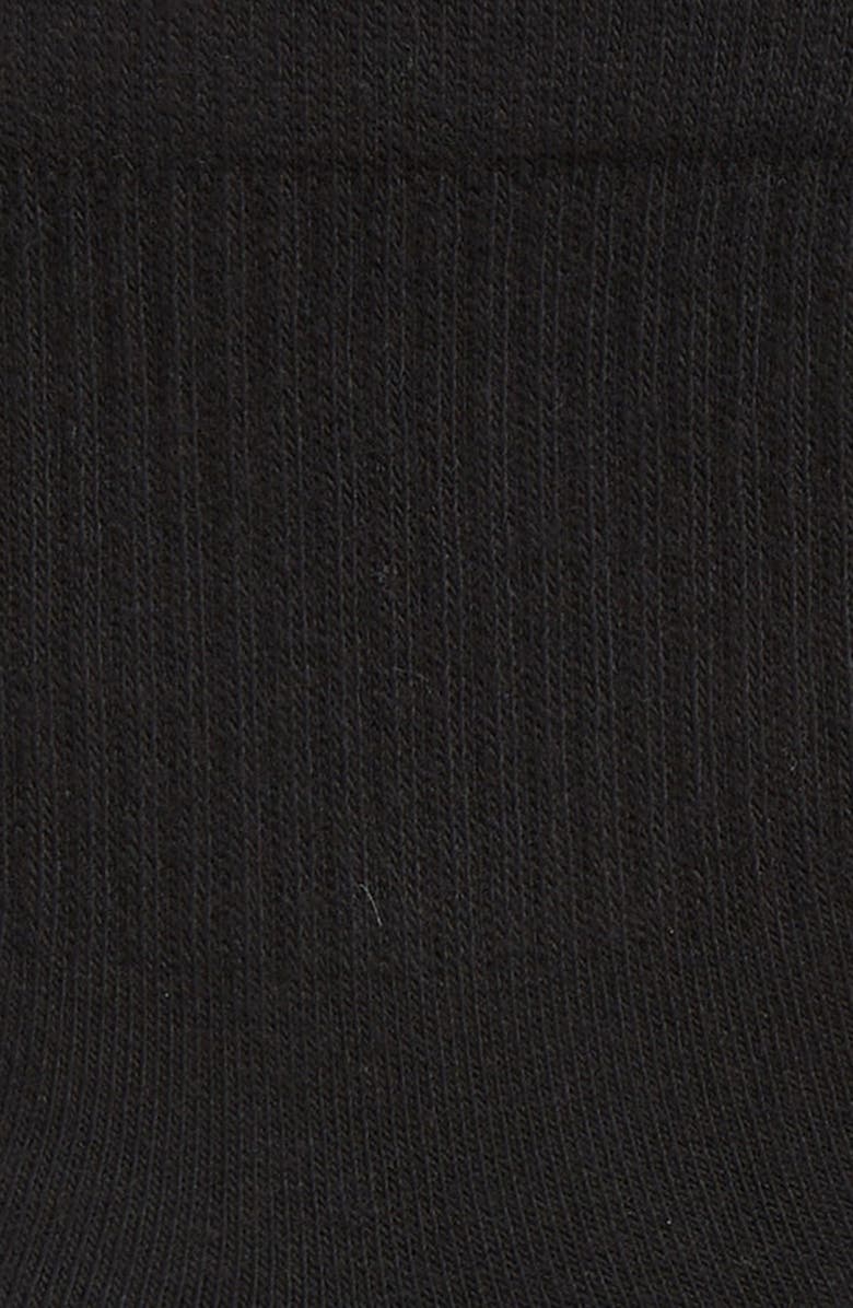 Nordstrom Solid Quarter Crew Socks, Alternate, color, Black
