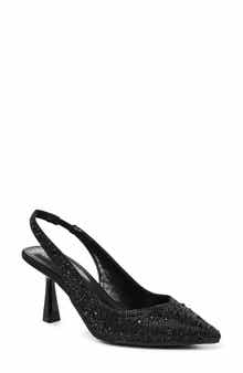 Embellished Pointed Toe Slingback Pump