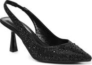 Nicole Miller Embellished Pointed Toe Slingback Pump