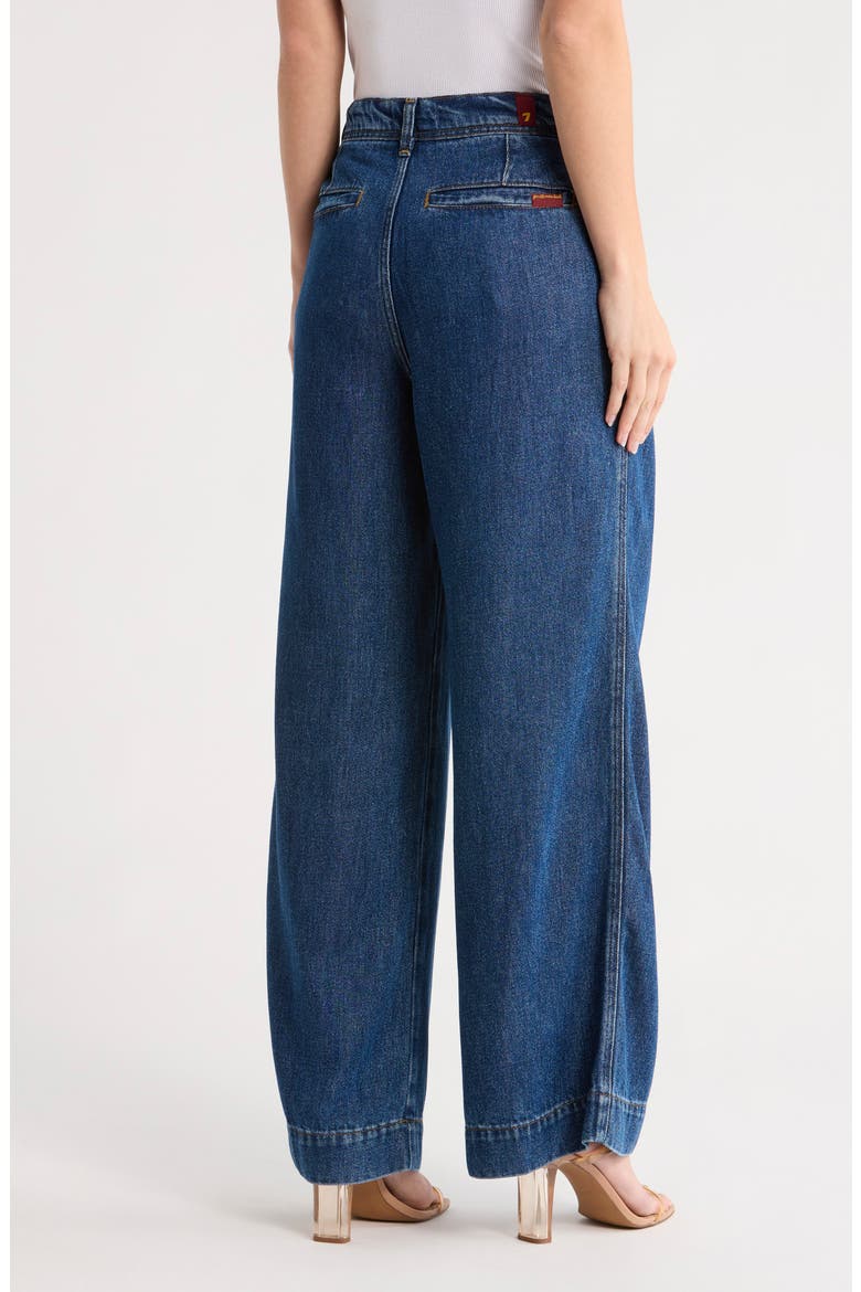 Denim Lustre Pleated High Waist Trouser Jeans, Alternate, color, CENTREVILLE