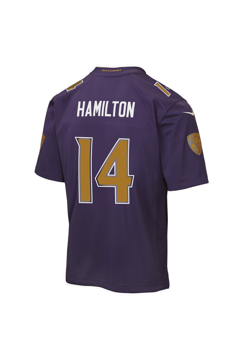 Youth Nike Kyle Hamilton Purple Baltimore Ravens Alternate 2 Game Jersey, Alternate, color, Purple