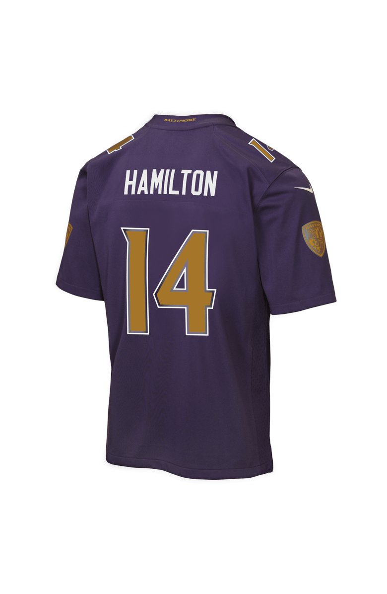 Nike Youth Nike Kyle Hamilton Purple Baltimore Ravens Alternate 2 Game Jersey, Alternate, color, Purple