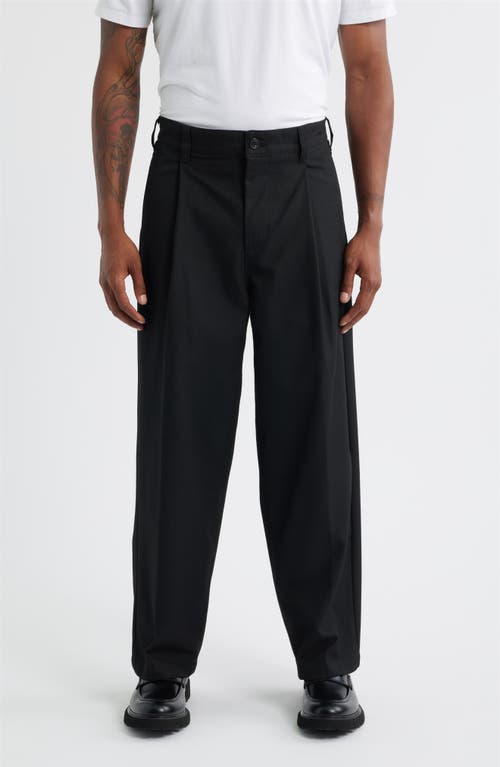 Obey Armel Pleated Twill Pants In Black