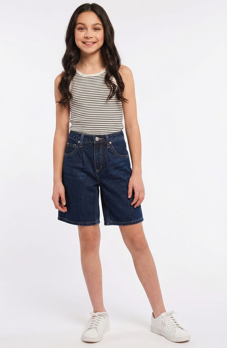 Joe's Jeans Kids' Baggy Long Denim Shorts, Alternate, color, Dark Wash
