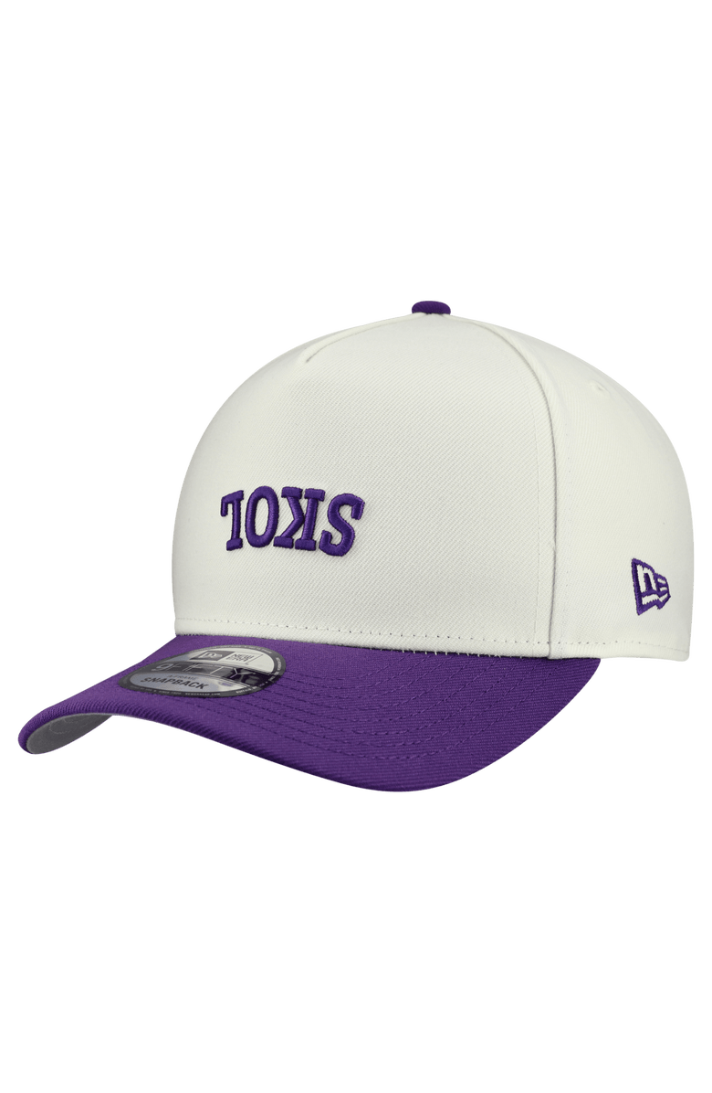 New Era Men's New Era  Cream Minnesota Vikings Upside Down 9FIFTY A-Frame Snapback Hat, Alternate, color, Cream