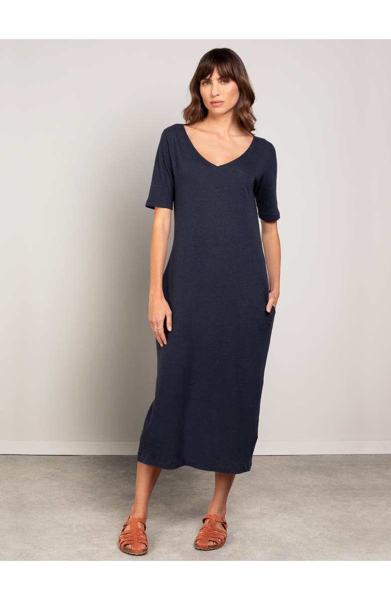 Celtic & Co. Linen Blend Midi Dress, Alternate, color,