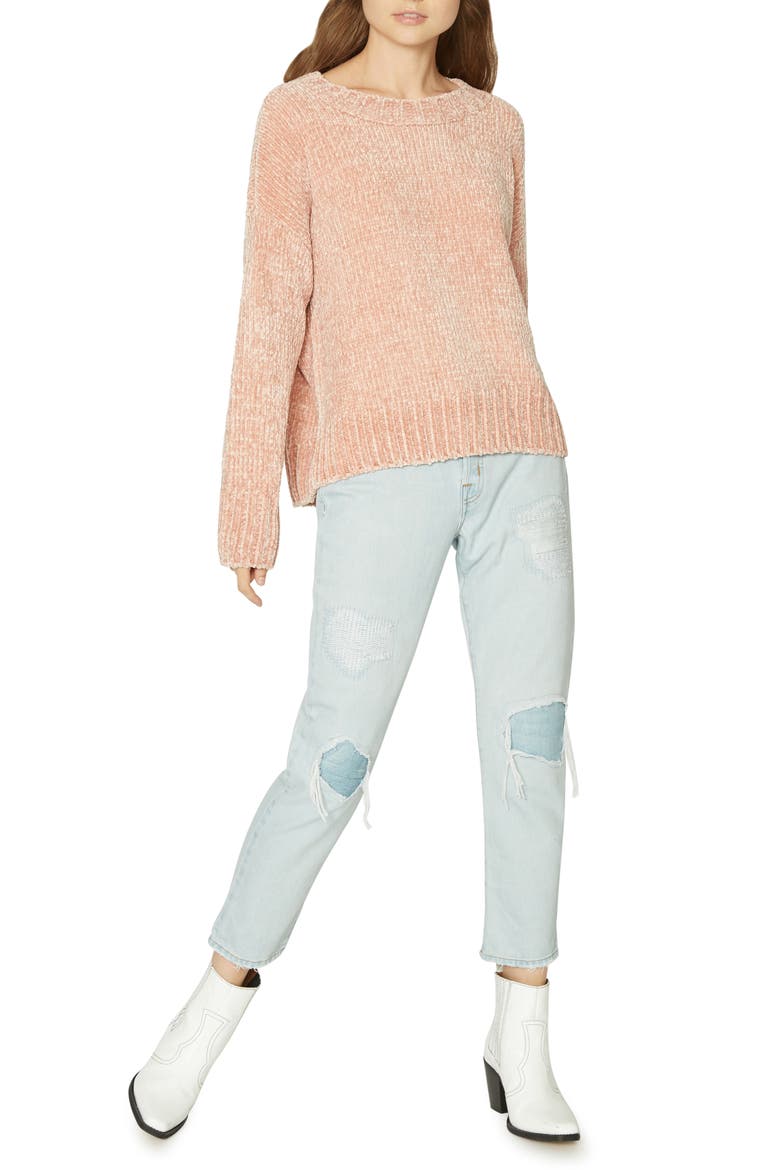 Chenille Pullover, Alternate, color, PINK SCTCH