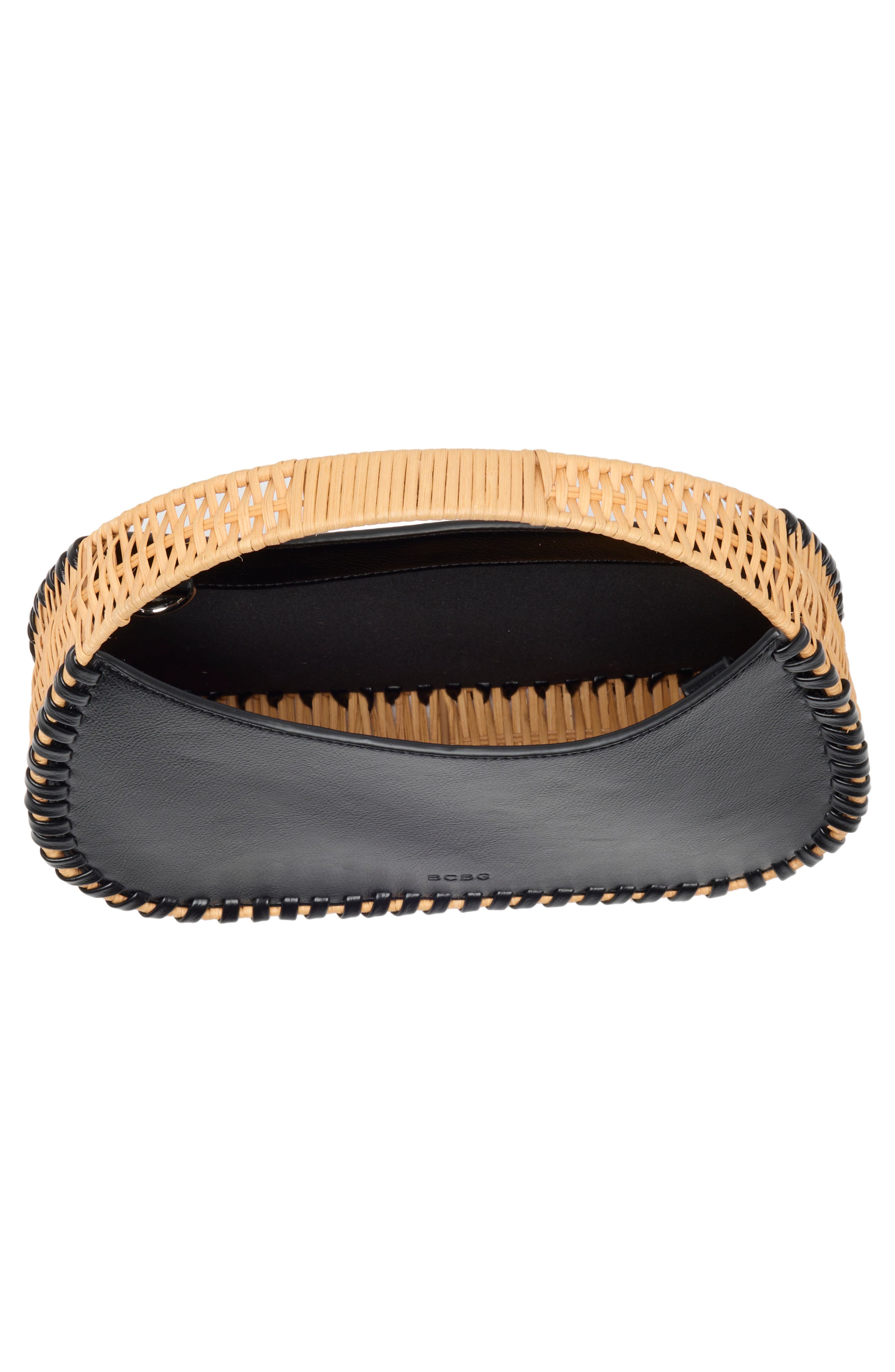 BCBG Wicker Whipstitch Tote Bag, Alternate, color, Natural Black