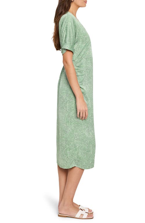 Nic + Zoe Nic+zoe Swirling Sands Wren Wrap Dress In Green Multi