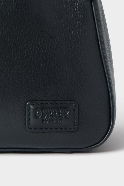 Osprey London The Oxford Small Leather Shoulder Bag In Black