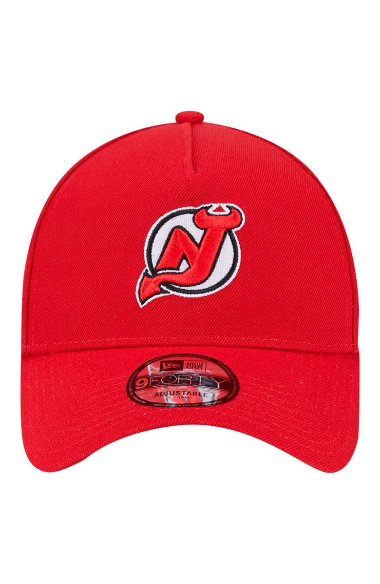 New Era Men's New Era  Red New Jersey Devils Core A-Frame 9FORTY Adjustable Hat, Alternate, color, Red