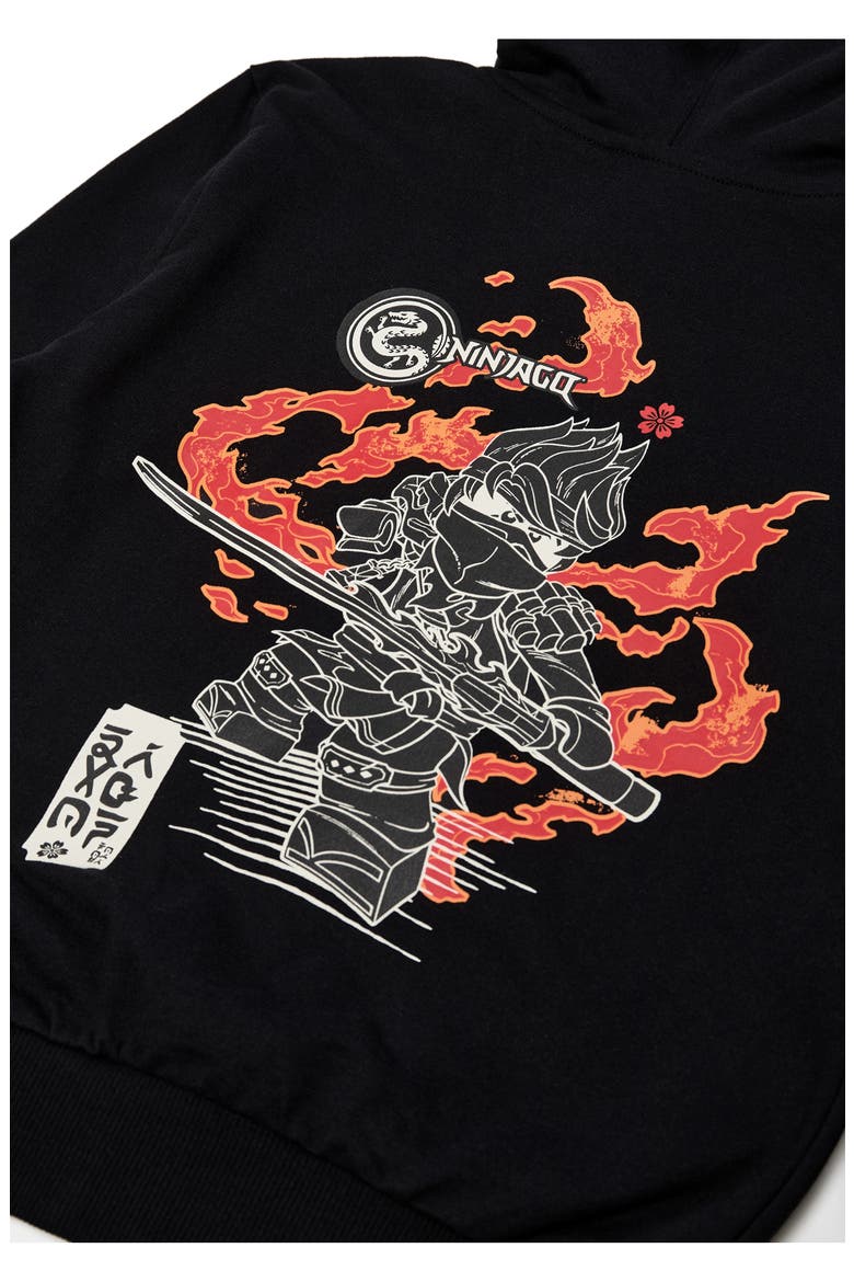 Kids' Ninjago Graphic Full Zip Hoodie, Alternate, color, BLACK