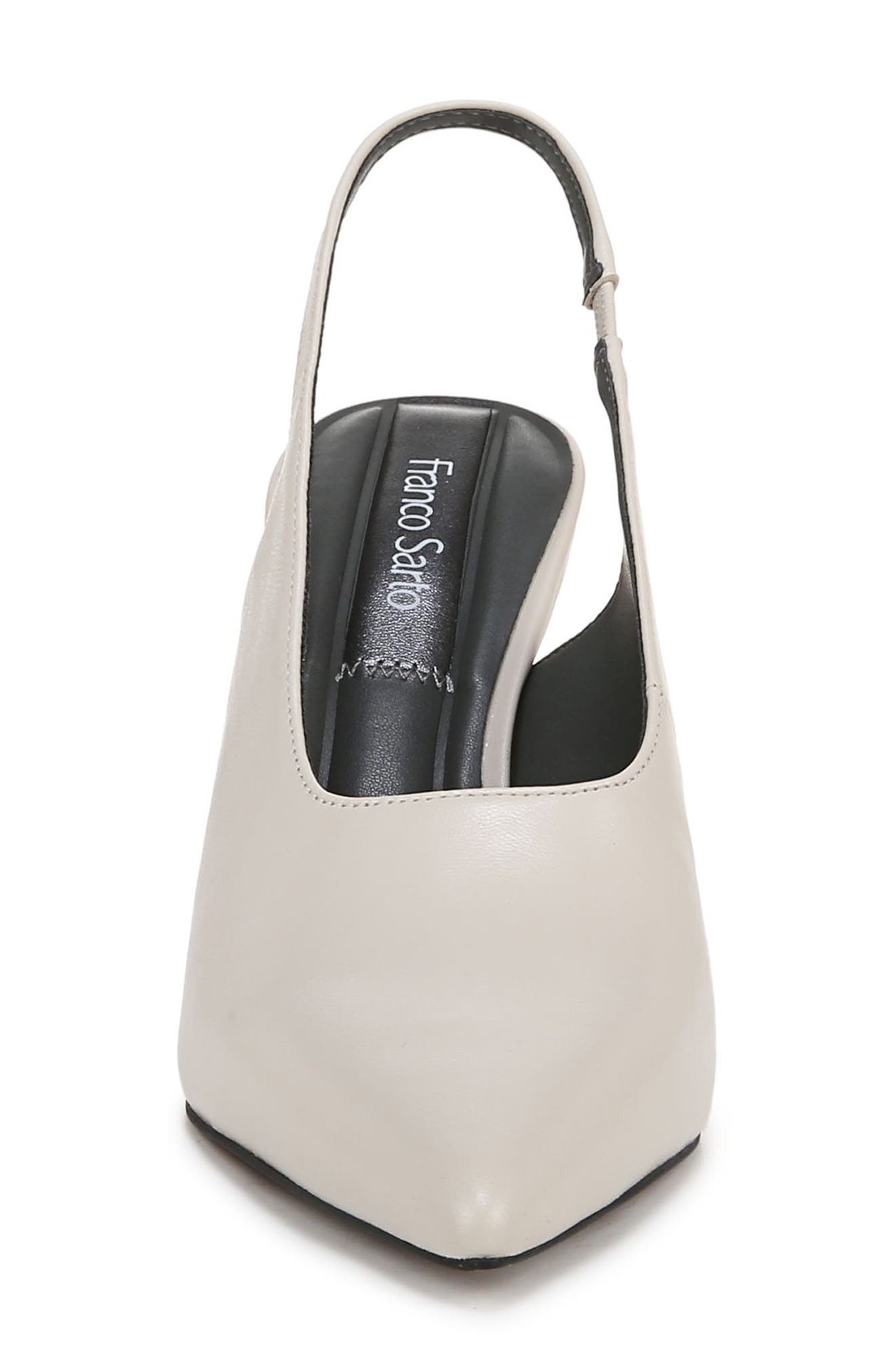 Sorrento Slingback Pointed Toe Pump, Alternate, color, WHITE