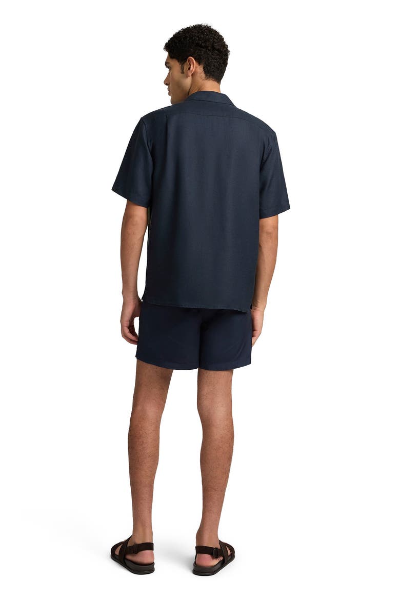Tencel Vacation Short Sleeve Shirt, Alternate, color, DEEP NAVY MULTI