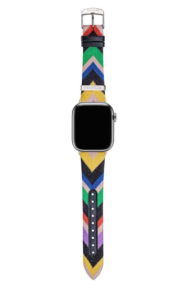 Missoni Zigzag Leather 24mm Apple Watch<sup>®</sup> Watchband, Alternate, color, 