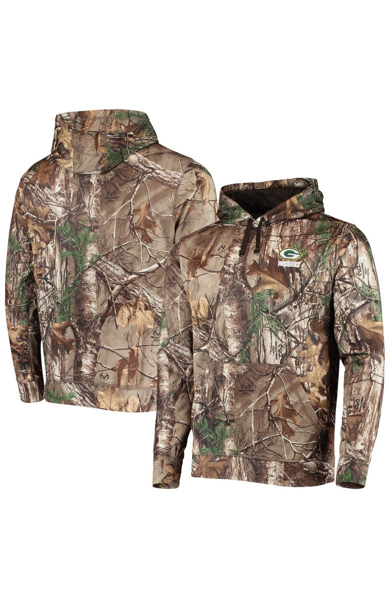 DUNBROOKE Men's Dunbrooke Realtree Camo Green Bay Packers Circle Champion Tech Fleece Pullover Hoodie, Main, color, Realtree Camo