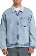 Quiksilver Surf Harrington Corduroy Collar Denim Jacket