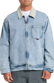 Quiksilver Surf Harrington Corduroy Collar Denim Jacket