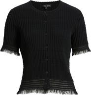 rag & bone Ayan Fringe Trim Rib Cardigan
