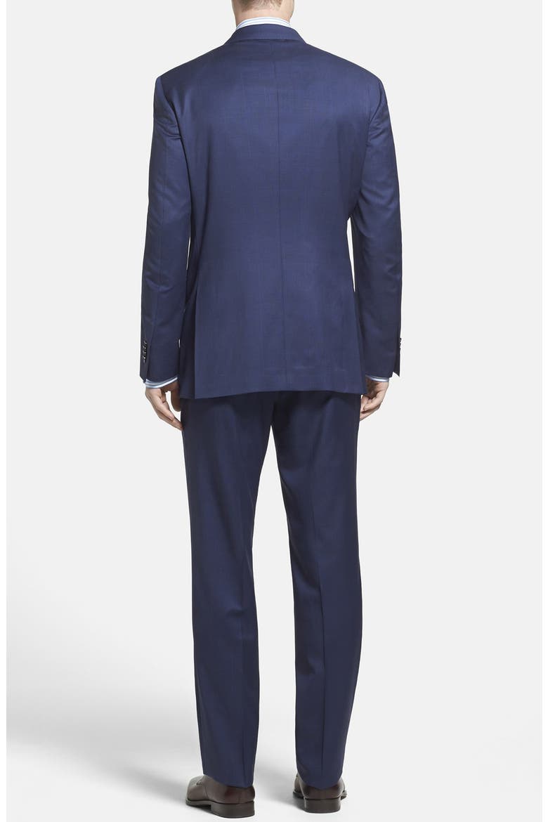 Classic Fit Plaid Wool Suit, Alternate, color, BLUE