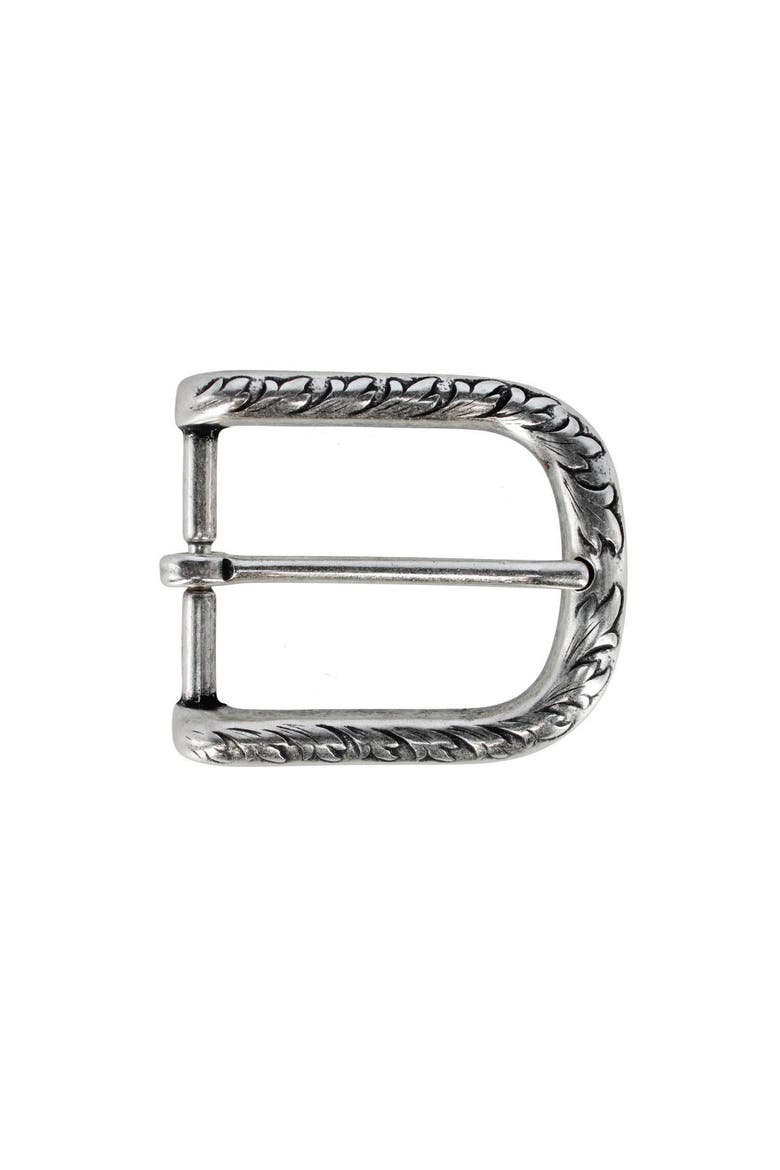 35mm Italian Distinct Vineyard Solid Brass Harness Belt Buckle, Main, color, English Silver