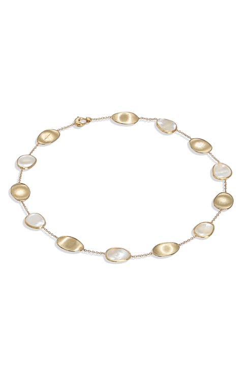 Lunaria 18K Yellow Gold White Mother-of-Pearl Short Necklace