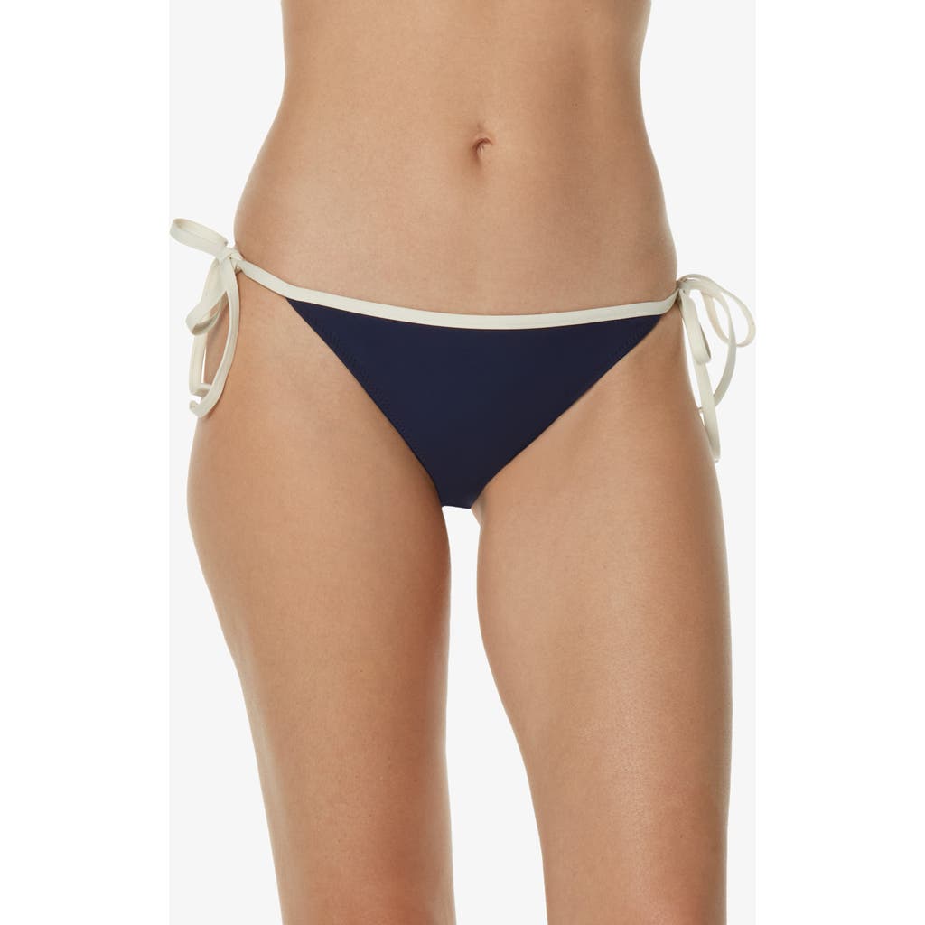 Helen Jon String Bottom With Binding In Navy Ivory