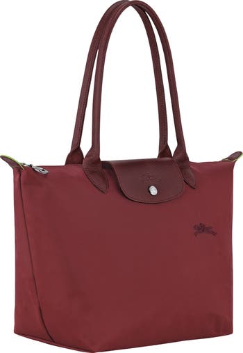 Medium Le Pliage Green Recycled Canvas Shoulder Tote Bag